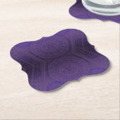 aanvaarding | Violet Medallions Meditatie Kartonnen Onderzetters (Gekanteld)