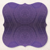 aanvaarding | Violet Medallions Meditatie Kartonnen Onderzetters (Voorkant)
