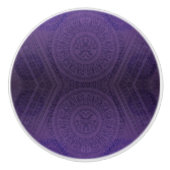 aanvaarding | Violet Medallions Meditatie Keramische Knop (Voorkant)