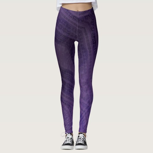 aanvaarding | Violet Medallions Meditatie Leggings (Voorkant)