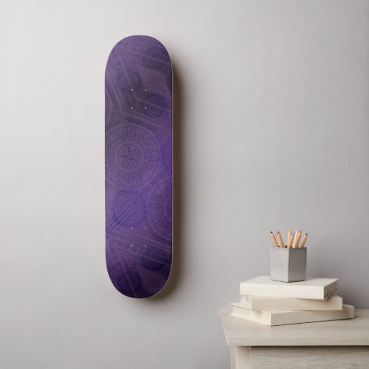 aanvaarding | Violet Medallions Meditatie Persoonlijk Skateboard (Muurkunst)