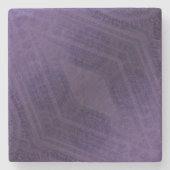 aanvaarding | Violet Medallions Meditatie Stenen Onderzetter (Voorkant)