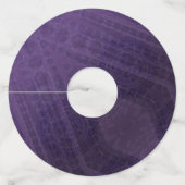 aanvaarding | Violet Medallions Meditatie Wijnglaslabel (Voorkant)