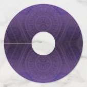 aanvaarding | Violet Medallions Meditatie Wijnglaslabel (Achterkant)