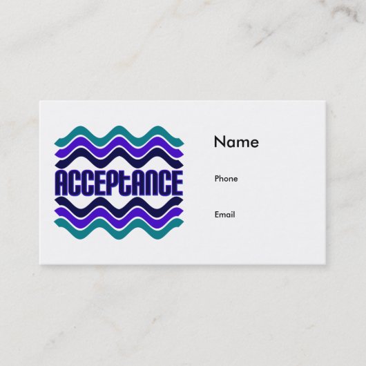 Aanvaarding Visitekaartje (Voorkant)