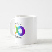 Aanvaarding voor autisme neurodiversity Rainbow Koffiemok (Voorkant links)