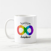 Aanvaarding voor autisme neurodiversity Rainbow Koffiemok (Links)