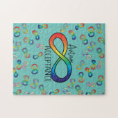 Aanvaarding voor autisme neurodiversity Rainbow Legpuzzel (Horizontaal)