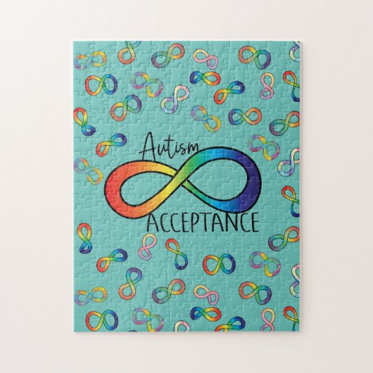 Aanvaarding voor autisme neurodiversity Rainbow Legpuzzel (Verticaal)