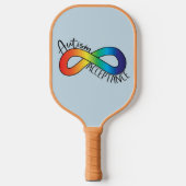 Aanvaarding voor autisme neurodiversity Rainbow Pickleball Paddle (Voorkant)
