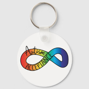 Aanvaarding voor autisme neurodiversity Rainbow Sleutelhanger