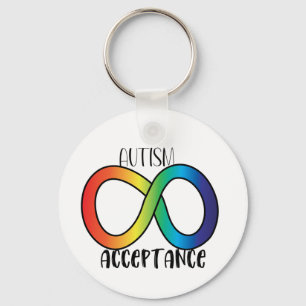 Aanvaarding voor autisme neurodiversity Rainbow Sleutelhanger