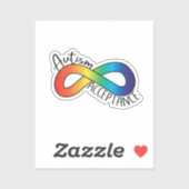 Aanvaarding voor autisme neurodiversity Rainbow Sticker (Vel)