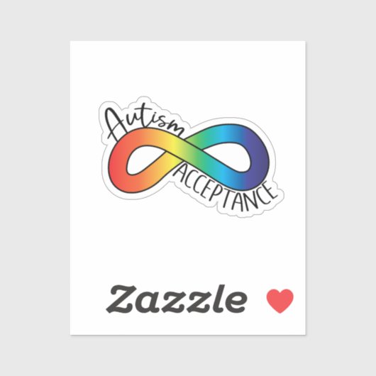 Aanvaarding voor autisme neurodiversity Rainbow Sticker (Vel)