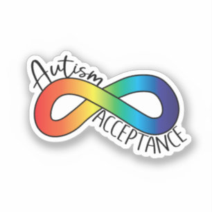 Aanvaarding voor autisme neurodiversity Rainbow Sticker