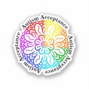 Aanvaarding voor autisme neurodiversity Rainbow Sticker