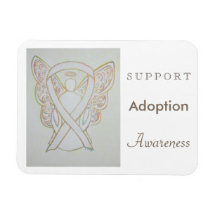 Aanvaarding Wit Ribbon Angel Magnet Magneet