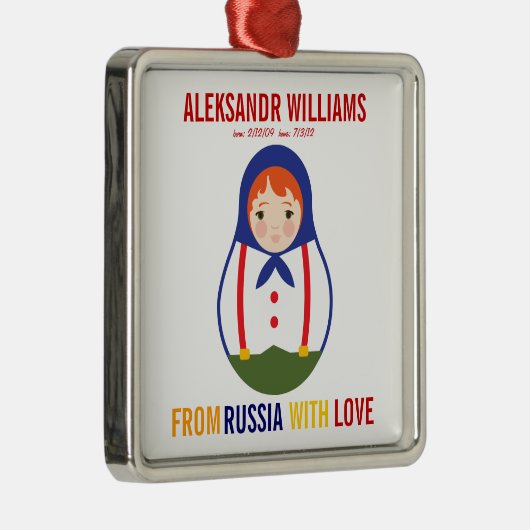 AanvaardingsOrnament Russian Matryoshka Keepomwill Metalen Ornament (Rechts)