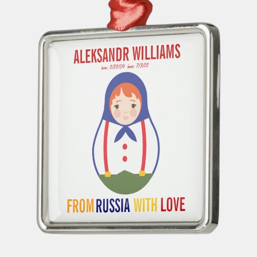 AanvaardingsOrnament Russian Matryoshka Keepomwill Metalen Ornament (Links)