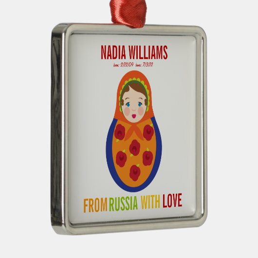 AanvaardingsOrnament Russian Matryoshka Keepomwill Metalen Ornament (Rechts)