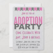 Aanvaardingspartij roze moderne aankondigingen (Voorkant)