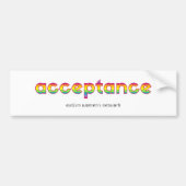 aanvaardingsstickers bumpersticker (Voorkant)