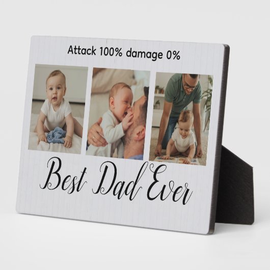 Aanval 100% schade 0% /Aangepaste grappige beste v Fotoplaat (Zijkant)