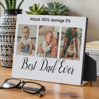Aanval 100% schade 0% /Aangepaste grappige beste v Fotoplaat