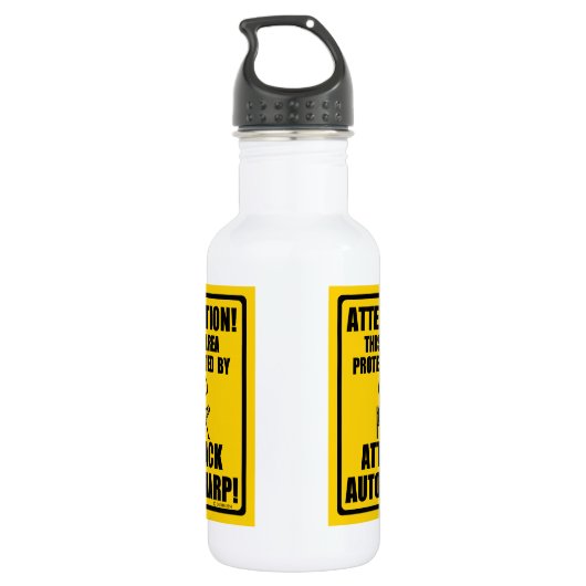 Aanval Autoharp Waterfles (Achterkant)