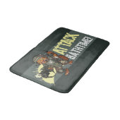 Aanval badtijd! Sci-fi Marine Ginger Cat Cartoon Badmat (Gekanteld)