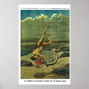 Aanval in de Eel-krant uit 1913 Poster