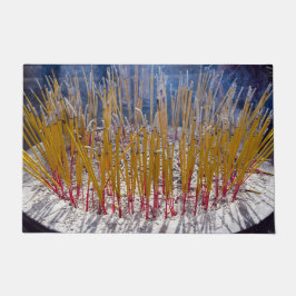 Aanval in een tempel - Zhongdian, Yunnan, China Deurmat