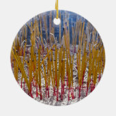 Aanval in een tempel - Zhongdian, Yunnan, China Keramisch Ornament (Achterkant)