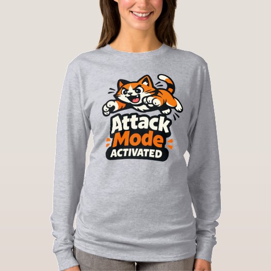 Aanval Modus Geactiveerd – Energieke Springende Ka T-shirt (Voorkant)