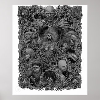 Aanval op animatiemodel Titan Poster