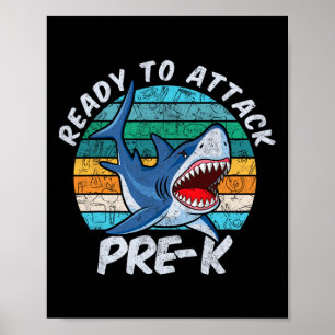 Aanval op de eerste dag van de kleuterschool poster