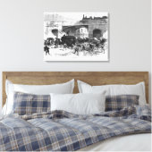 Aanval op de gevangenis Van in Manchester Canvas Afdruk (Insitu (Slaapkamer))