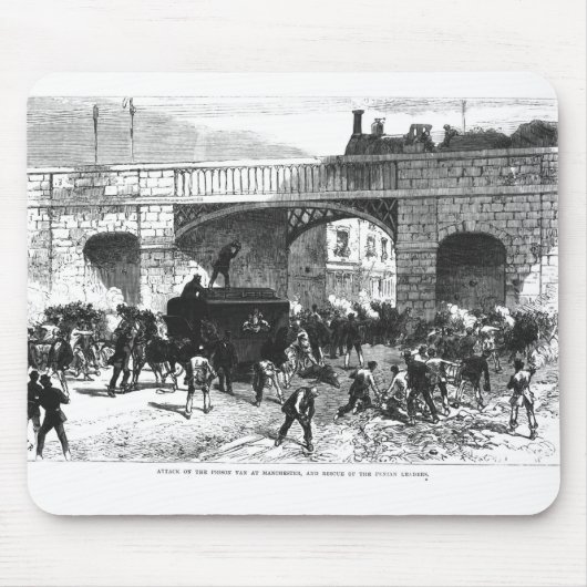 Aanval op de gevangenis Van in Manchester Muismat (Voorkant)