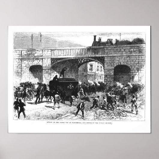 Aanval op de gevangenis Van in Manchester Poster (Voorkant)
