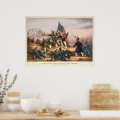 Aanval op de Mexicaanse oorlog in Chapultepec Poster (Keuken)