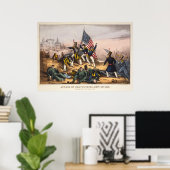 Aanval op de Mexicaanse oorlog in Chapultepec Poster (Thuiskantoor)