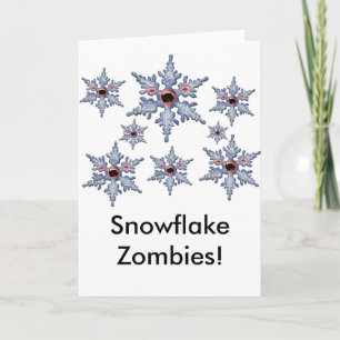 Aanval op de Snowflake Zombies! Feestdagen Kaart
