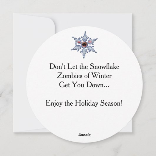 Aanval op de Snowflake Zombies Flat Kaart (Achterkant)