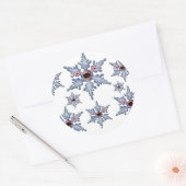 Aanval op de Snowflake Zombies! Ronde Sticker (Envelop)