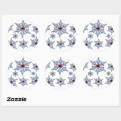 Aanval op de Snowflake Zombies! Ronde Sticker (Vel)