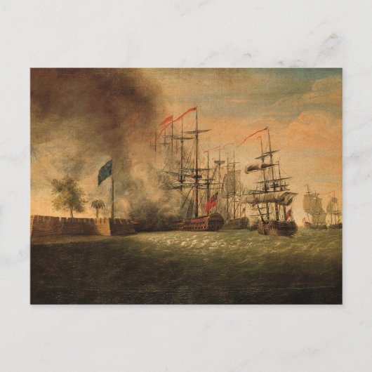 Aanval op Fort Moultrie Briefkaart (Voorkant)