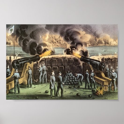 Aanval op Ft. Sumter Poster (Voorkant)