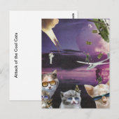 Aanval op het briefkaart van de kattenkat (Voorkant / Achterkant)