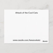 Aanval op het briefkaart van de kattenkat (Achterkant)