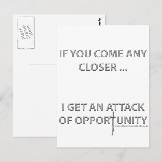 Aanval op kansen briefkaart (Voorkant / Achterkant)